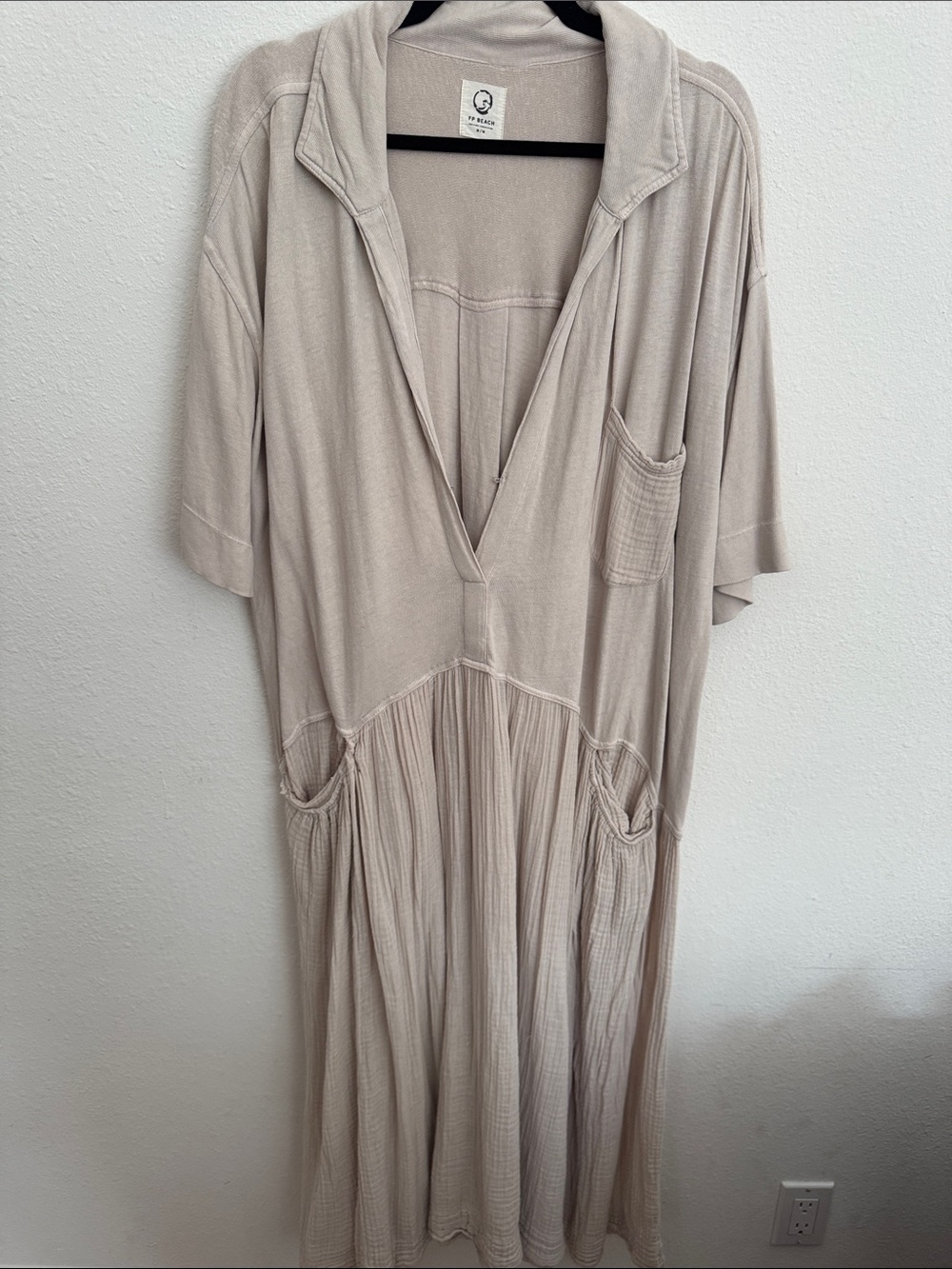 Relaxed Cream Women’s Swim Cover-Up Dress by The Simple Life